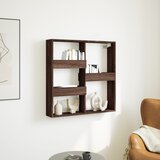 Maison Chic Stenska omarica - Zidna omarica rjava hrast 80x15x80 cm inženirski les iu1296, (22062884) | Shoptok.si