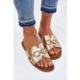 EVENTO Ladies Flat Sandals With Decorative Detail Golden Amiresna | shoptok.hr