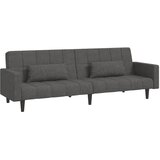 Maison Chic kavč - Sofa - Kanape dvosed z ležiščem in dvema blazinama temno sivo blago, (21727922) | Shoptok.si