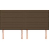  Uzglavlje tamnosmeđe 160x5x118/128 cm tkanina | shoptok.hr