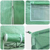  Staklenik s sklopivim okvirom Zelena 290 x 430 x 315 cm Željezo | shoptok.hr