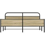 Metalni okvir kreveta bez madraca boja hrasta sonome 183x213 cm | shoptok.hr
