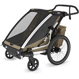 Thule Chariot Cross 2 double multifunkcionalna sportska prikolica za bicikl - 2 djece, bež | shoptok.hr