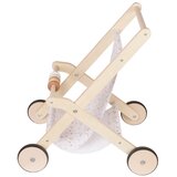 Ginger Home Drvena kolica za lutke s mekom tekstilnom ko&amp;scaron;arom, 34x46x49,5 cm Slike