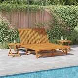 vidaXL Ležalnik 3 pcs Rjava 200 x 120.5 x 84.5 cm Trden akacijev les, (5000084002) | Shoptok.si