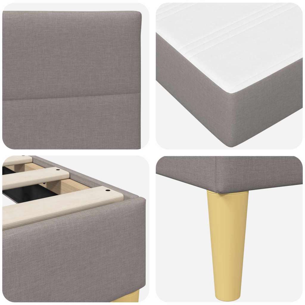 Okvir za krevet Sivo-smeđa 140 x 190 cm Poliester | shoptok.hr