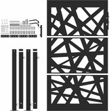 Vrtna vrata crna 100x150 cm čelična svjetlosna dizajna | shoptok.hr