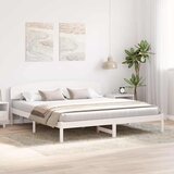  Krevetna konstrukcija Bijelo 180 x 200 cm Čvrsto borovo drvo | shoptok.hr