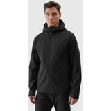 4f Men's Softshell Jacket With Hood Black WAW24TSO