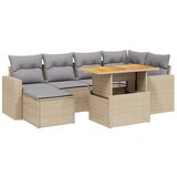 Maison Chic Seti vrtnega pohištva - Vrtna garnitura - Vrtni pohištvo set 11-delna z blazinami siv poli ratan, (21810177) | Shoptok.si