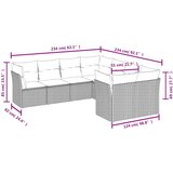  8-dijelni set vrtnih sofa od poliratana s jastucima crni | shoptok.hr