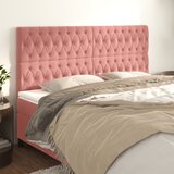  Uzglavlje roza 180x7x118/128 cm baršunasto | shoptok.hr