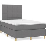  Krevet s oprugama i madracem tamnosivi 120 x 200 cm od tkanine | shoptok.hr