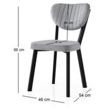 Hanah home set stolica Beta-851 V2, 93x68x14,5 cm, 2 dijela, svijetlosiva | Eponuda.ba