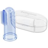 BabyOno Take Care First Toothbrush otroška zobna ščetka za na prst z etuijem Blue 1 kos Cene