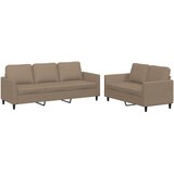  2-dijelni set sofa s jastucima boja cappuccina od umjetne kože | shoptok.hr