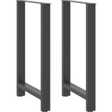 vidaXL Noge kavne mizice antracit 2 kosa 60x(100-101) cm jeklo Cene