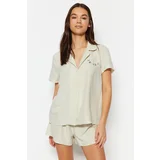 Trendyol Pajama Set - Brown - Plain