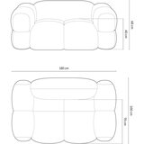 Cosmopolitan Design Rjava sedežna garnitura 180 cm Loretto – | Shoptok.si