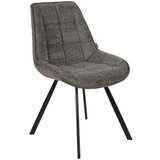 CARRYHOME stol, kovina, tekstil antracit, črna | Shoptok.si