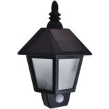 vidaXL Solarne zidne svjetiljke 2 kom sa senzorom pokreta crne | shoptok.hr