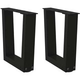 vidaXL Noge za klub stolić V-oblika 2 kom Crne 30 x (30-31,3) cm Čelik | shoptok.hr