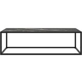 Maison Chic Klubska mizica - kavna mizica - Nizka mizica črna s črnim marmornim steklom 120x50x35 cm, (21754515) Cene