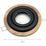  komplet 3x ugradnih svetala tobby 1xGU10/20W/230V, prečnik 11,5 cm, hrast/crna | Eponuda.com