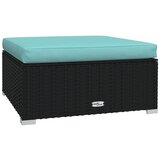 Maison Chic Vrtni stolček - Vrtni stoli za noge z blazino črn 70x70x30 cm poli ratan JS1009, (21878980) | Shoptok.si