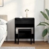  Toaletni stolić sa stolcem crni 60 x 40 x 113,5 cm | shoptok.hr