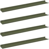  Lebdeća polica 4 pcs Maslinasto zelena 80 x 9 x 2,5 cm Čelik | Eponuda.com