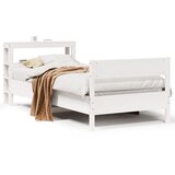 Maison Chic Posteljni okvir - Enojna postelja - Postelja za odrasle brez vzmetnice bel 75x190 cm trdna borovina-J11563, (21769767) | Shoptok.si