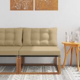  Sekcionalna sofa Čvrsto drvo akacije i Textilene Prirodna Cijene