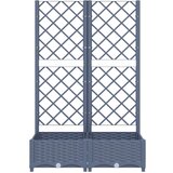  Cvetlično korito z oporno mrežo temno sivo 80x40x121,5 cm PP, (20601777) | Shoptok.si