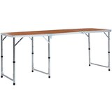 The Living Store Zložljiva miza za kampiranje iz aluminija 180x60 cm - Zložljiva Miza Za Kampiranje, (22101450) u