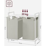  Dvokomorna Košara za Rublje i Donje Rublje - Bijela | shoptok.hr