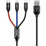 Baseus Colorfone CAMLT-BSY01 USB cable 1.2 m USB A 3 x USB C Black, Red, Blue Cijene