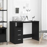  Radni stol s ladicama Crni hrast 102x50x76 cm Konstruirano drvo | Shoptok.si