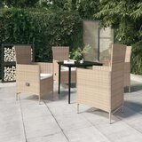  5-dijelni vrtni blagovaonski set s jastucima bež | shoptok.hr