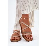VINCEZA Flat Sandals With Decorative Straps | Shoptok.si