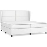  Box spring postelja z vzmetnico bela 200x200 cm umetno usnje, (20726258) | Shoptok.si