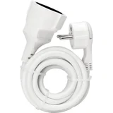 Električni podaljševalni kabel (ravna vtičnica - varnostna sklopka)- bel 5 m 143702083, (20421897)
