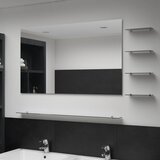 vidaXL Zidno ogledalo s 5 polica srebrno 100 x 60 cm | shoptok.hr