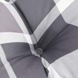  Okrugli jastuk sivog kariranog uzorka Ø 60 x 11 cm Oxford tkanina | shoptok.hr