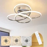 LED stropna svetilka za hodnik, zatemnljiva, z daljinskim upravljalnikom, moderna oblika metulja, 36 cm, 44 W, (22111254)