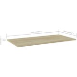 Police za knjige 4 kom boja hrasta sonome 100x50x1,5 cm iverica | Eponuda.com