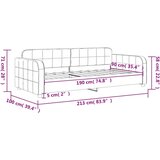  Dnevni krevet crni 90 x 190 cm baršunasti | shoptok.hr