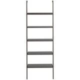  Naslanjajuća polica s 5 razine crna 64x35x185 cm | shoptok.hr