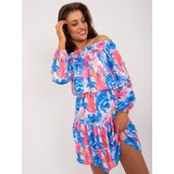 Fashion Hunters Blue Spanish dress with RUE PARIS print | Shoptok.si