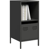 vidaXL Komoda črna 35x39x73,5 cm hladno valjano jeklo Cene